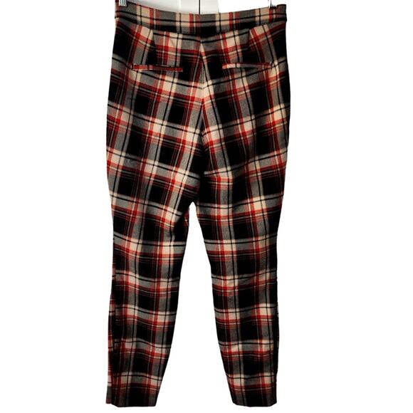 H&M Women's Plaid High Rise Ankle Pants Size 6 - Picture 4 of 7
